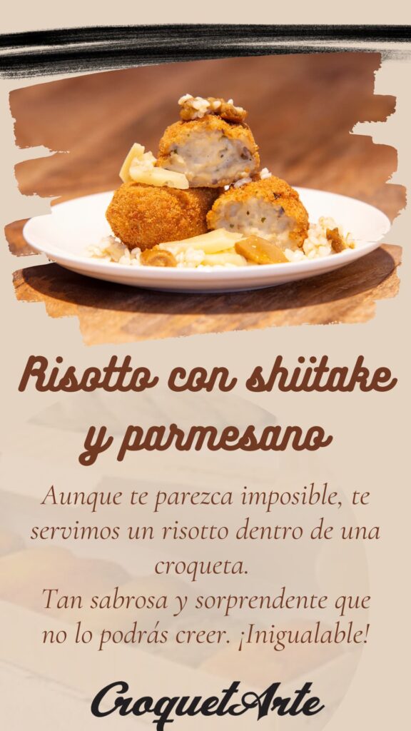 Risotto con shiitake y parmesano - CroquetArte