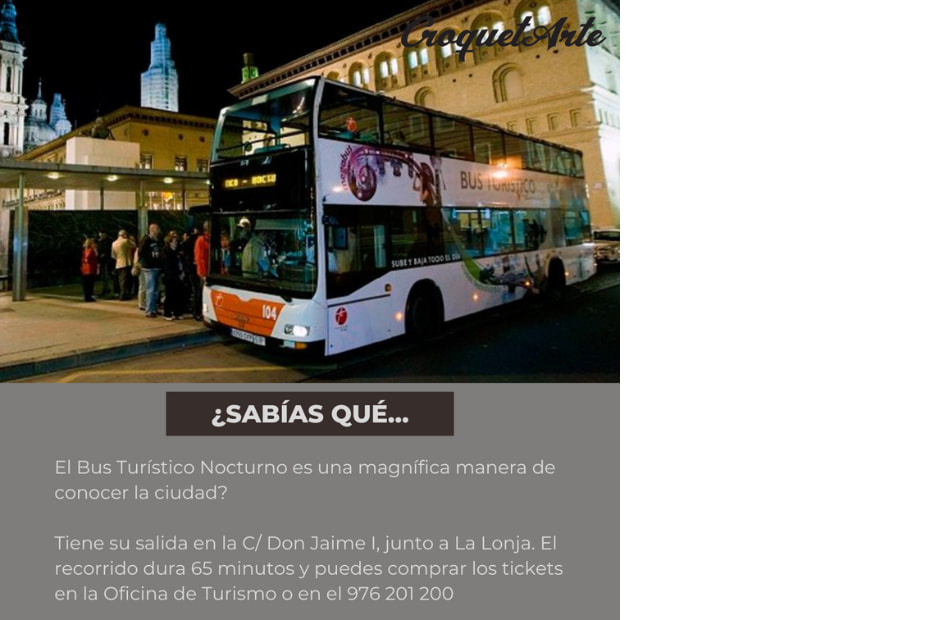 Bus Turístico por Zaragoza CroquetArte