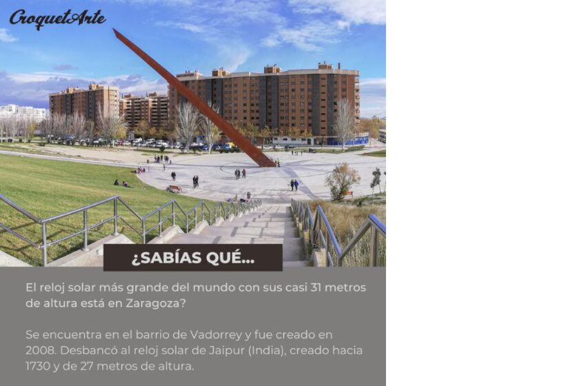 El mayor reloj solar del mundo está en Zaragoza - CroquetArte