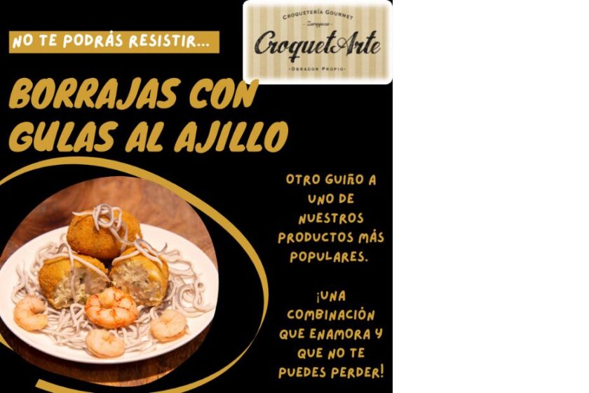 Conoce nuestra croqueta de borrajas con gulas al ajillo - CroquetArte