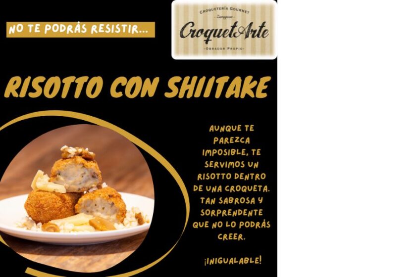Croqueta de Risotto con Shiitake y Parmesano - CroquetArte