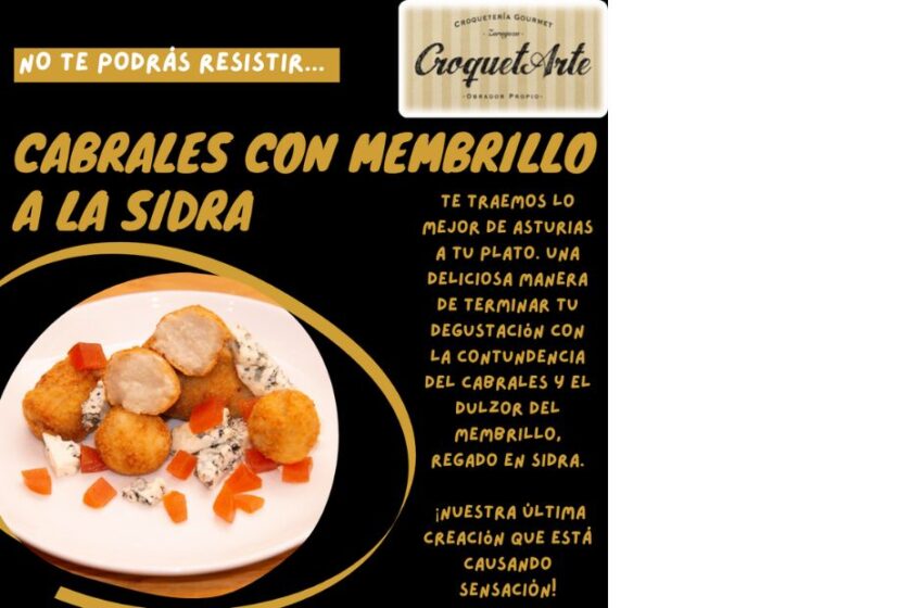 Croqueta de Cabrales con membrillo a la Sidra - CroquetArte