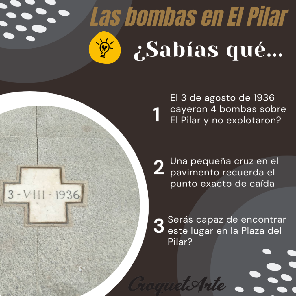 Las bombas lanzadas contra El Pilar - CroquetArte