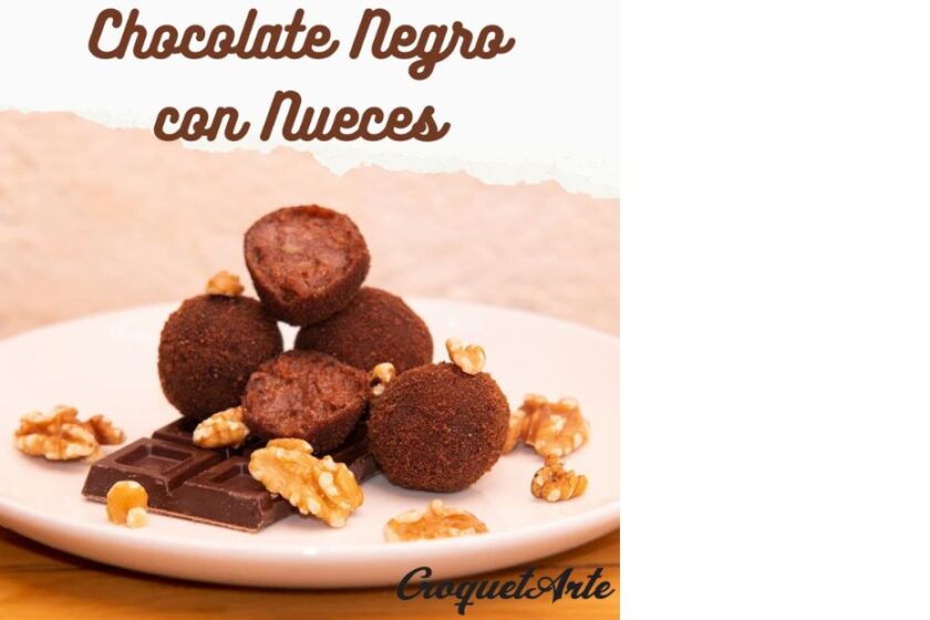 Croqueta dulce de Chocolate Negro con Nueces - CroquetArte