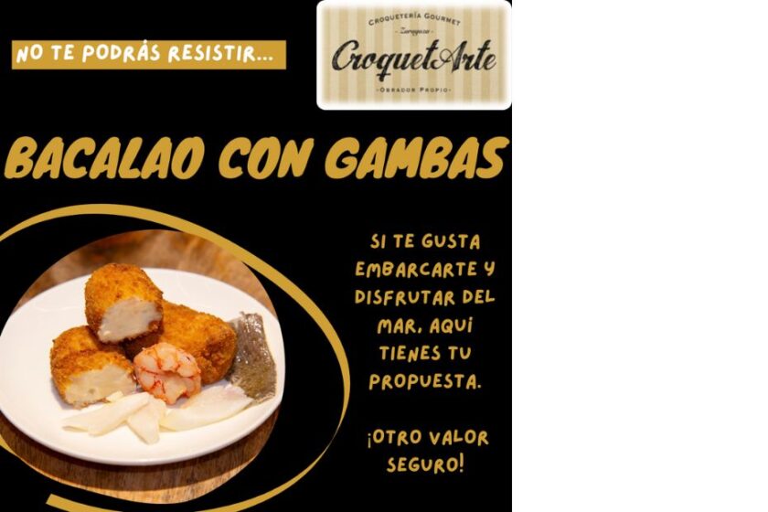 Croqueta de Bacalao con gambas - CroquetArte