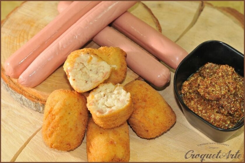 Croqueta de Frankfurt con Mostaza - CroquetArte