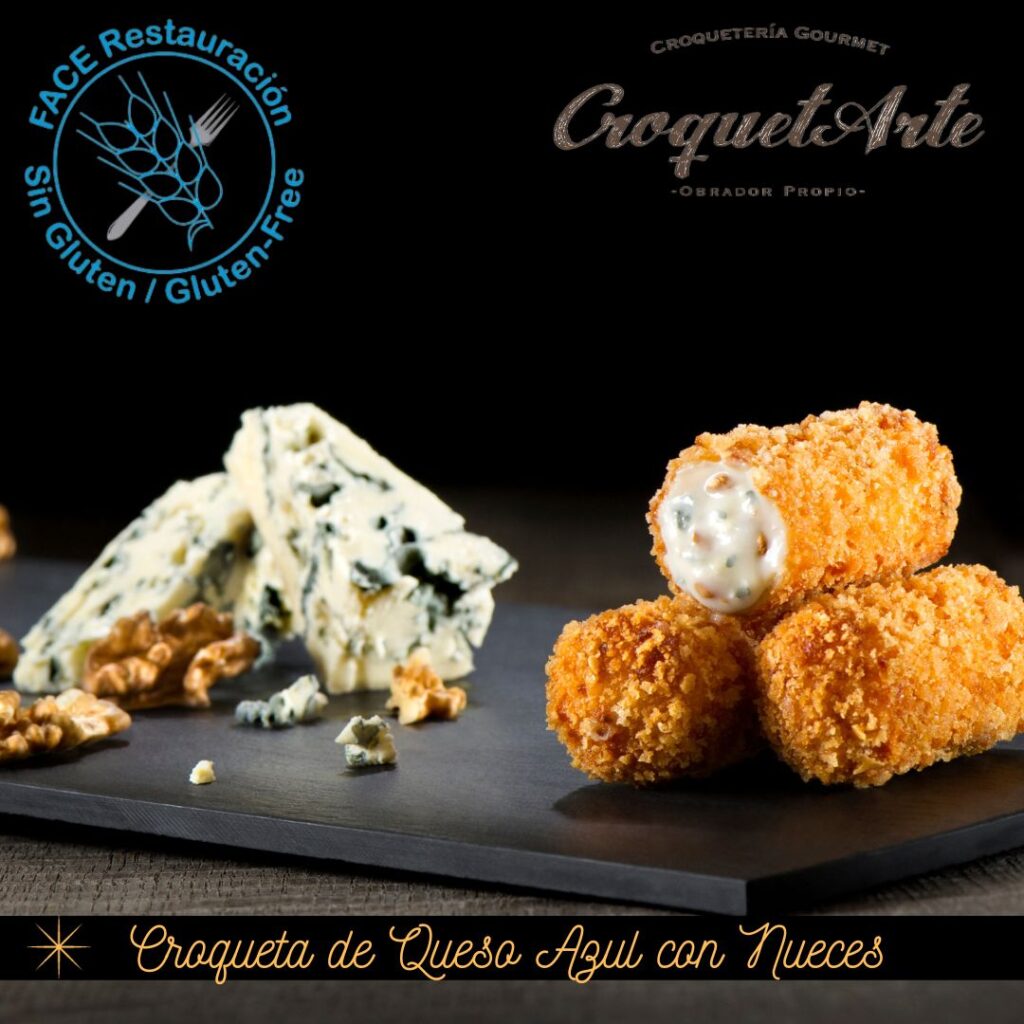 Croqueta Sin Gluten de Queso Azul con Nueces- CroquetArte