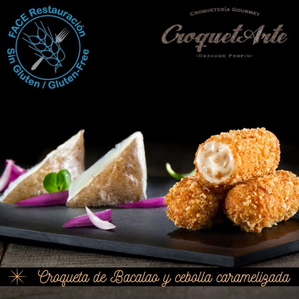 Croqueta Sin Gluten de Bacalao y Cebolla caramelizada - CroquetArte