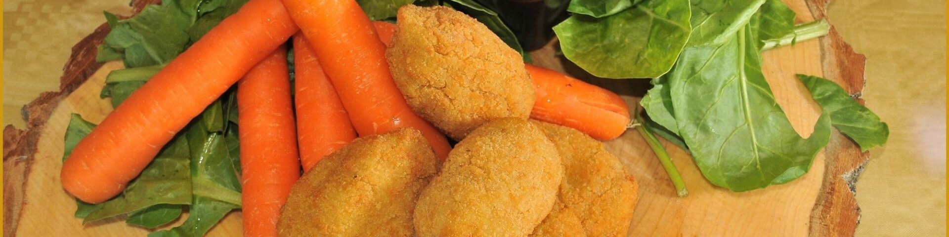 Croqueta Vegana de Zanahoria con Acelga al Curry - CroquetArte