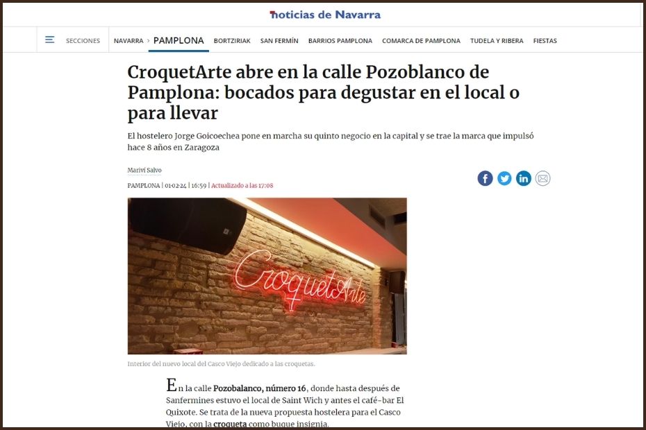 La llegada de CroquetArte Pamplona desde los medios de comunicación