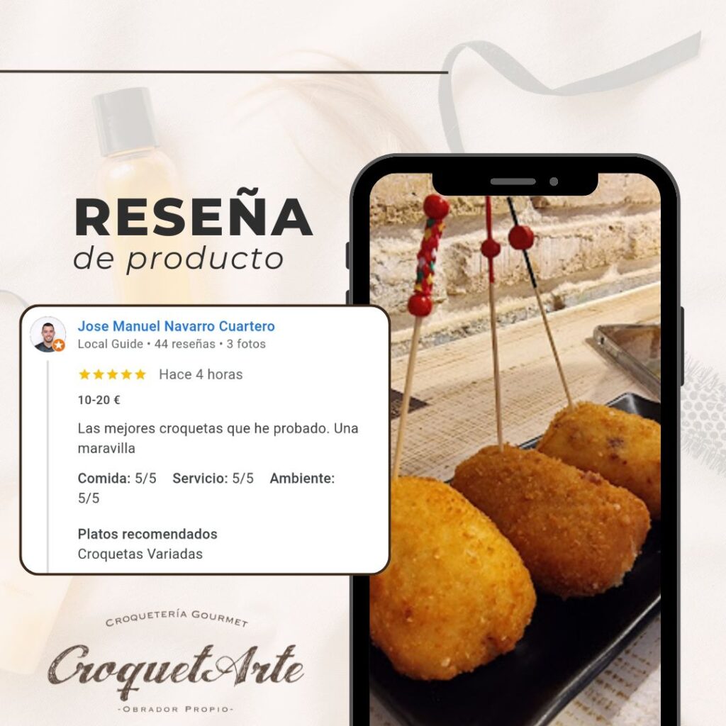 Reseñas reales de usuarios en Google Maps sobre CroquetArte
