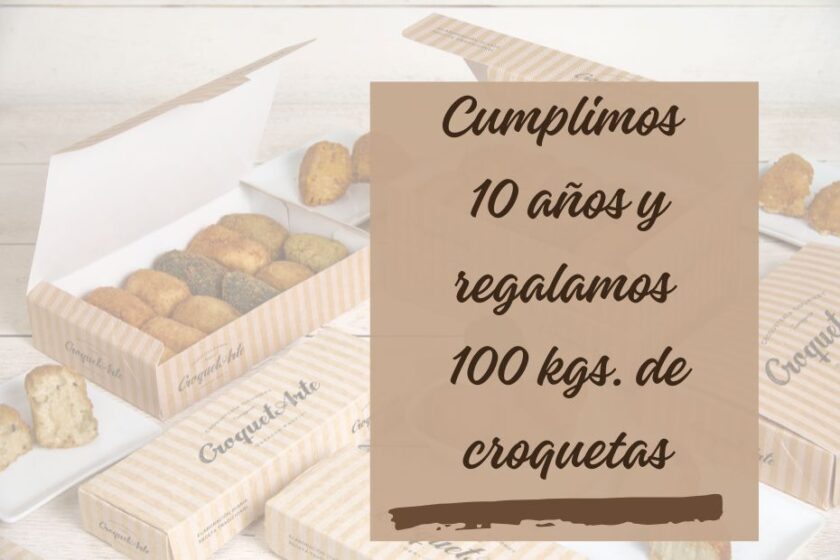 Regalamos 100 kilos de croquetas por nuestro 10º Aniversario